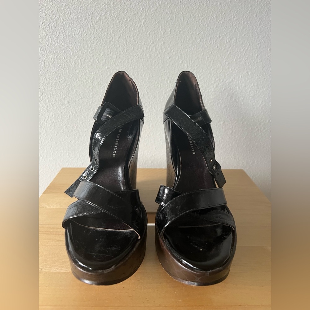 Vintage Colin Robertson Leather Wedge Sandals - Picture 4 of 12